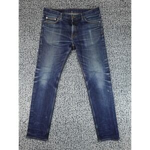 Arket‎ M001 Slim Jeans Mens W33 Indigo Selvedge Japanese Denim 13001-367